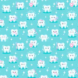 [VDE1000] BRUSH ESTAMPADO DENTISTA FONDO VERDE AGUA