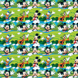 [VMK1007] BRUSH ESTAMPADO MICKEY & CO. FONDO PAISAJE