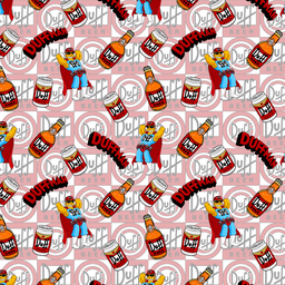 [VSI1001] BRUSH ESTAMPADO DUFFMAN FONDO CERVEZA