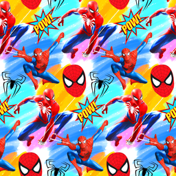 [VSP1004] BRUSH ESTAMPADO SPIDER-MAN FONDO DE COLORES