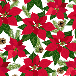 [NFL1001] BRUSH ESTAMPADO NAVIDAD PASTORAS ROJAS FONDO BLANCO
