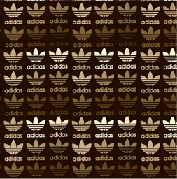 [MAD1004] BRUSH ESTAMPADO ADIDAS FONDO CAFE