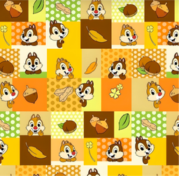 [VCD1000] BRUSH ESTAMPADO CHIP & DALE FONDO CUADROS DE COLORES