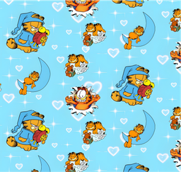 [VGP1002] BRUSH ESTAMPADO GARFIELD FONDO CELESTE