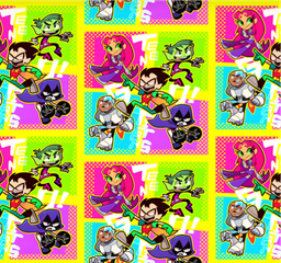 [VTT1000] BRUSH ESTAMPADO TEEN TITANS LET'S GO FONDO COLORES