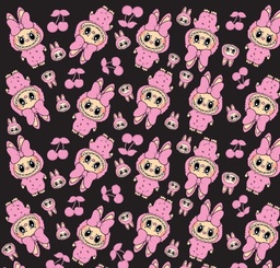 [DLB1000] LABUBU FONDO NEGRO D