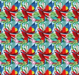 [FLO1079] BRUSH ESTAMPADO PATRIOTICO GUACAMAYA