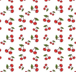 [FLO1080] BRUSH ESTAMPADO CEREZA FONDO BLANCO