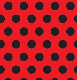 [LAP1003] BRUSH ESTAMPADO FONDO ROJO BOLA NEGRA