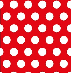 [LAP1004] BRUSH ESTAMPADO FONDO ROJO BOLA BLANCA