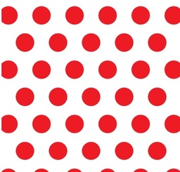 [LAP1005] BRUSH ESTAMPADO FONDO BLANCO BOLA ROJA