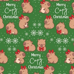 [ACB1017] BRUSH CAPIBARA NAVIDAD VERDE 2