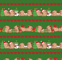 [ACB1018] BRUSH CAPIBARA NAVIDAD VERDE 3