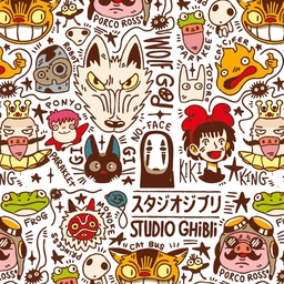 [DSG1000] BRUSH ESTAMPADO STUDIO GHIBLI MIX BLANCO