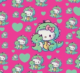 [DHK1011] BRUSH ESTAMPADO HELLO KITTY FUCSIA DINOSAURIO