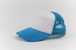 [10090] GORRA MALLA TURQUESA-BLANCO    