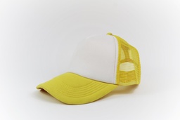 [10104] GORRA MALLA AMARILLO-BLANCO    