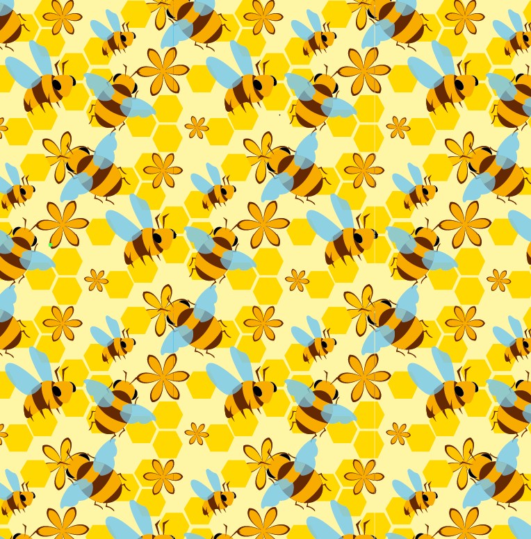 BRUSH ESTAMPADO ABEJAS