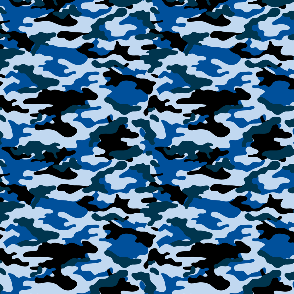 BRUSH ESTAMPADO CAMUFLAJE AZUL & NEGRO & BLANCO