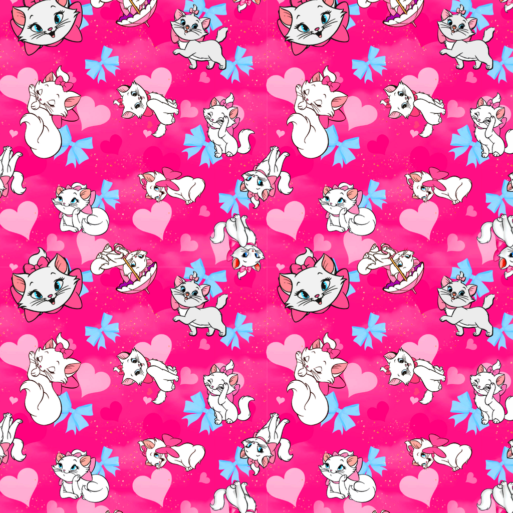 BRUSH ESTAMPADO GATA MARIE FONDO FUCSIA