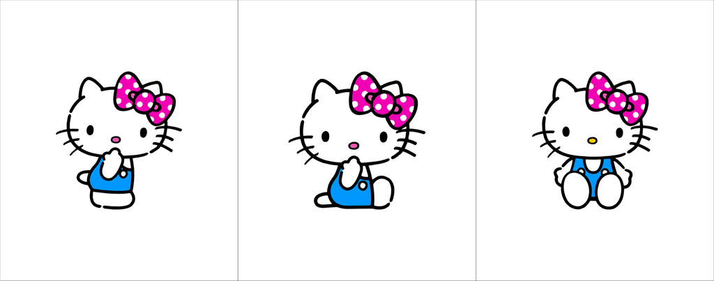BRUSH ESTAMPADO FRENTES HELLO KITTY FONDO BLANCO ADULTO