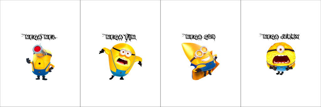 BRUSH ESTAMPADO FRENTES MEGA MINIONS FONDO BLANCO NIÑO