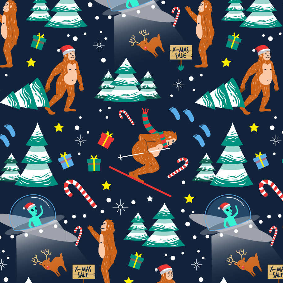 BRUSH ESTAMPADO NAVIDAD PIE GRANDE