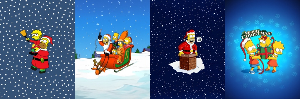 BRUSH ESTAMPADO FRENTES NAVIDEÑOS LOS SIMPONS X4