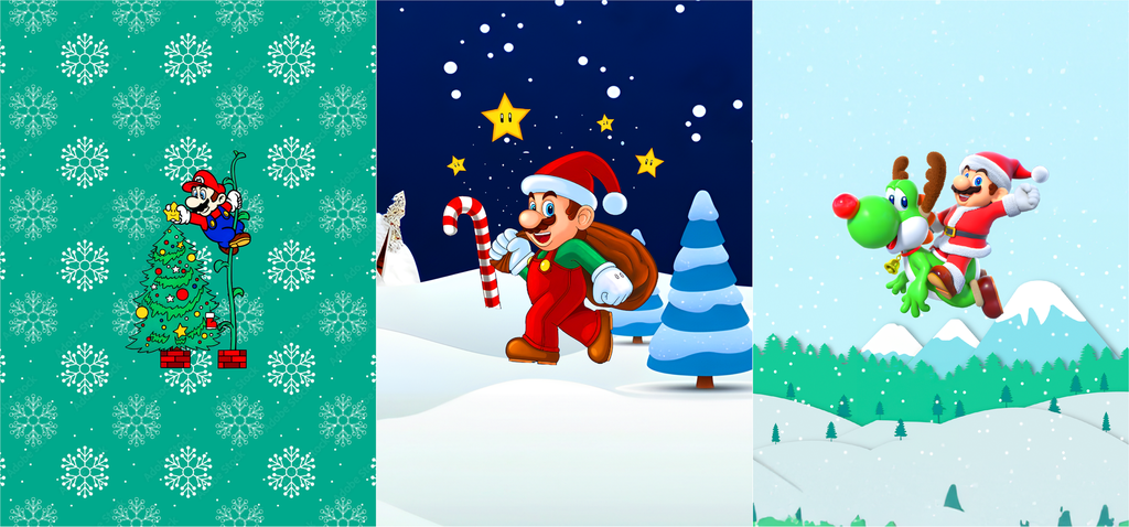 BRUSH ESTAMPADO FRENTE NAVIDEÑO MARIO BROS ADULTO