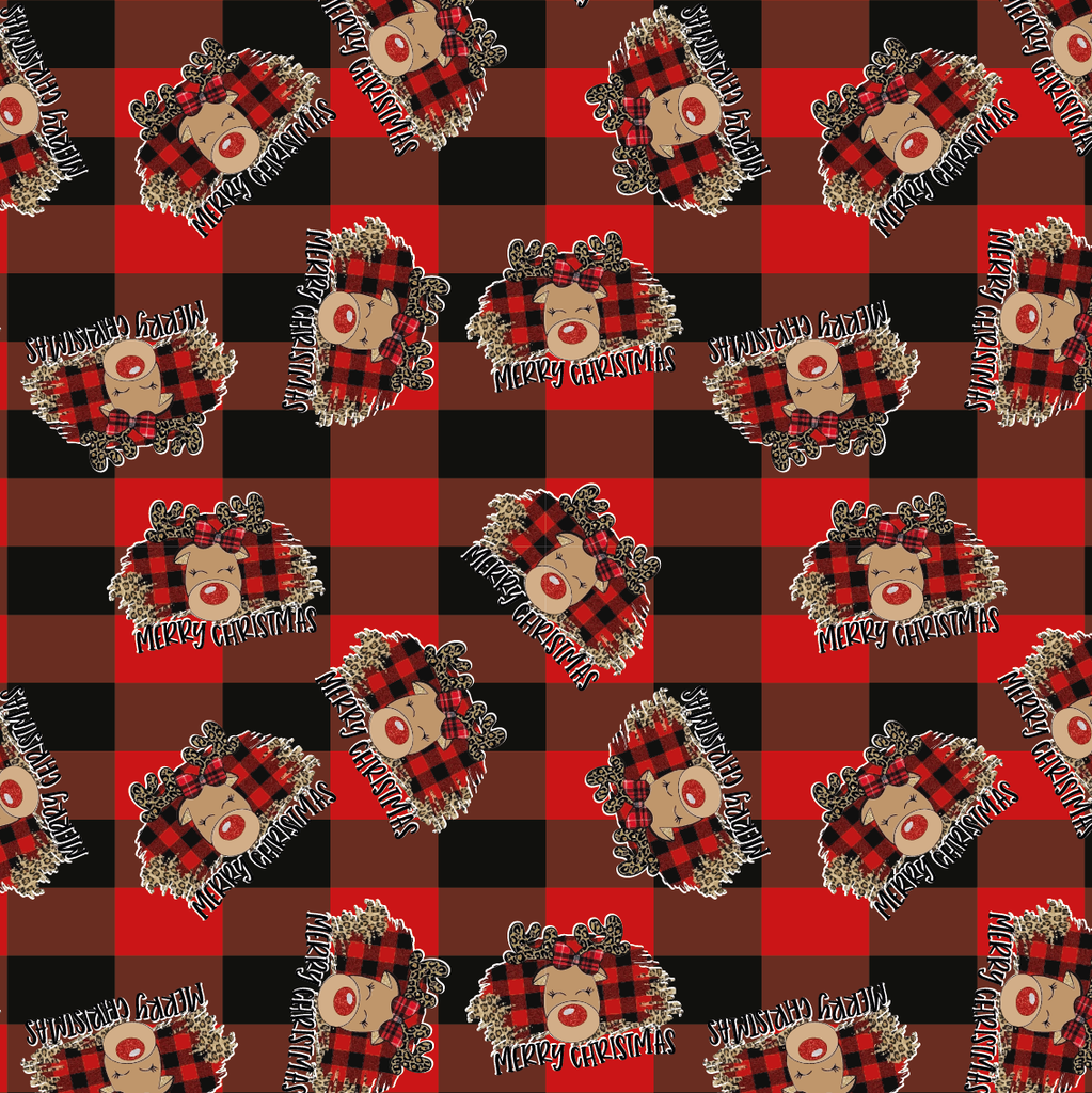 BRUSH ESTAMPADO RENO CUADROS ROJOS