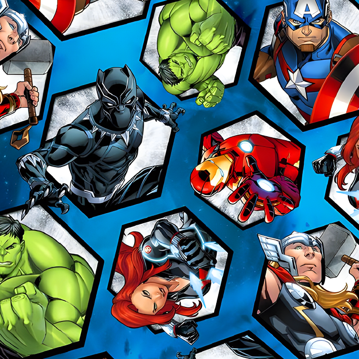 BRUSH ESTAMPADO AVENGERS HEXAGONOS