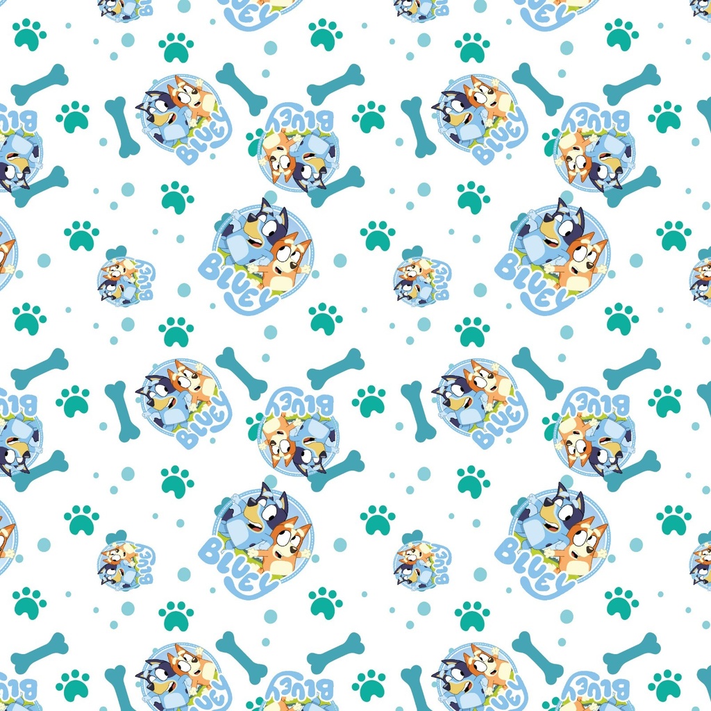 BRUSH ESTAMPADO BLUEY FONDO BLANCO