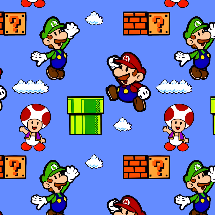 BRUSH ESTAMPADO MARIO BROS CLASICO
