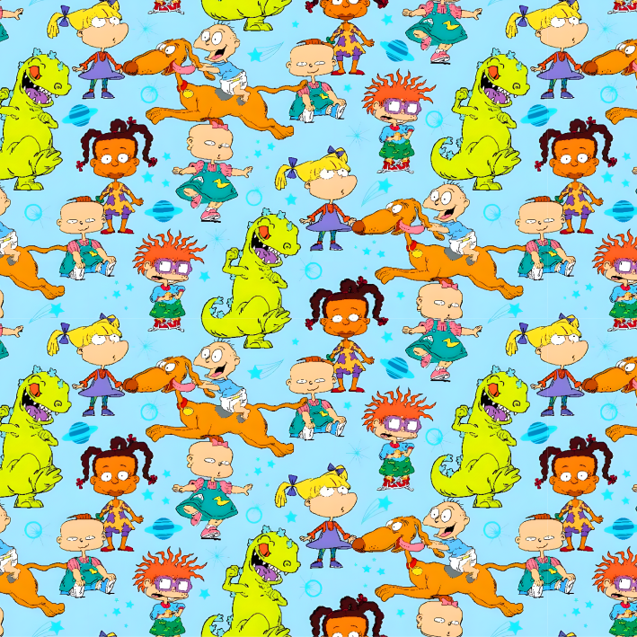 BRUSH ESTAMPADO RUGRATS FONDO CELESTE
