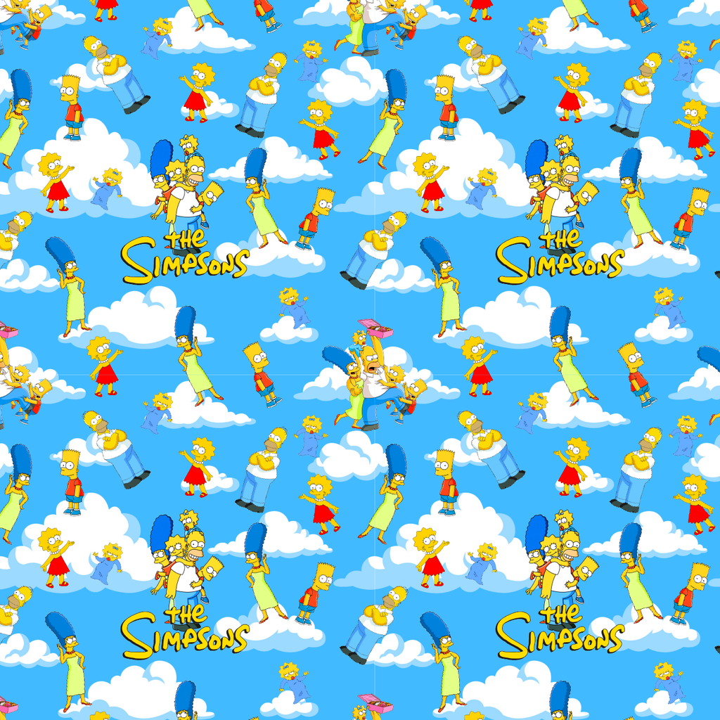 BRUSH ESTAMPADO THE SIMPSON FONDO NUBES