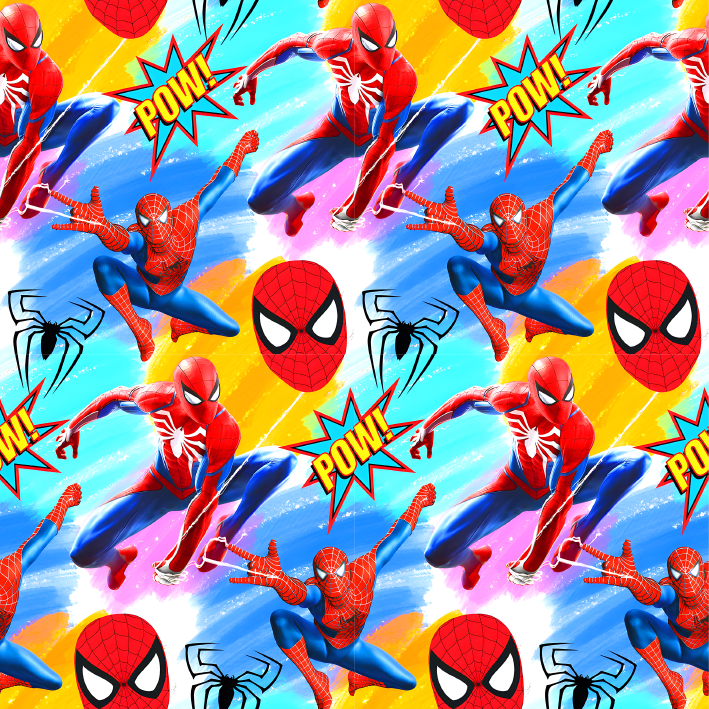 BRUSH ESTAMPADO SPIDER-MAN FONDO DE COLORES