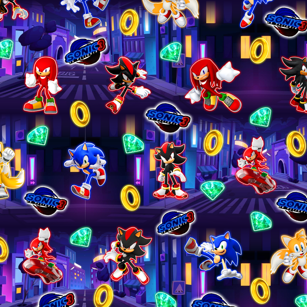 BRUSH ESTAMPADO SONIC AZUL CIUDAD