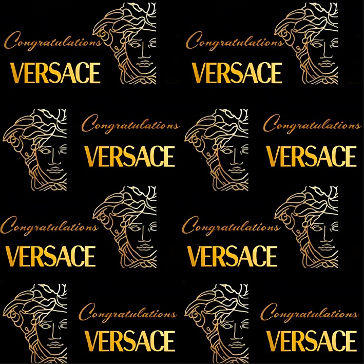 BRUSH ESTAMPADO VERSACE DORADO FONDO NEGRO