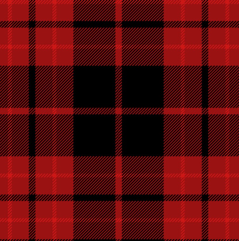 BRUSH ESTAMPADO CUADROS NEGROS Y CUADROS CALADOS NEGROS