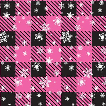 BRUSH ESTAMPADO CUADROS ROSADOS NAVIDAD