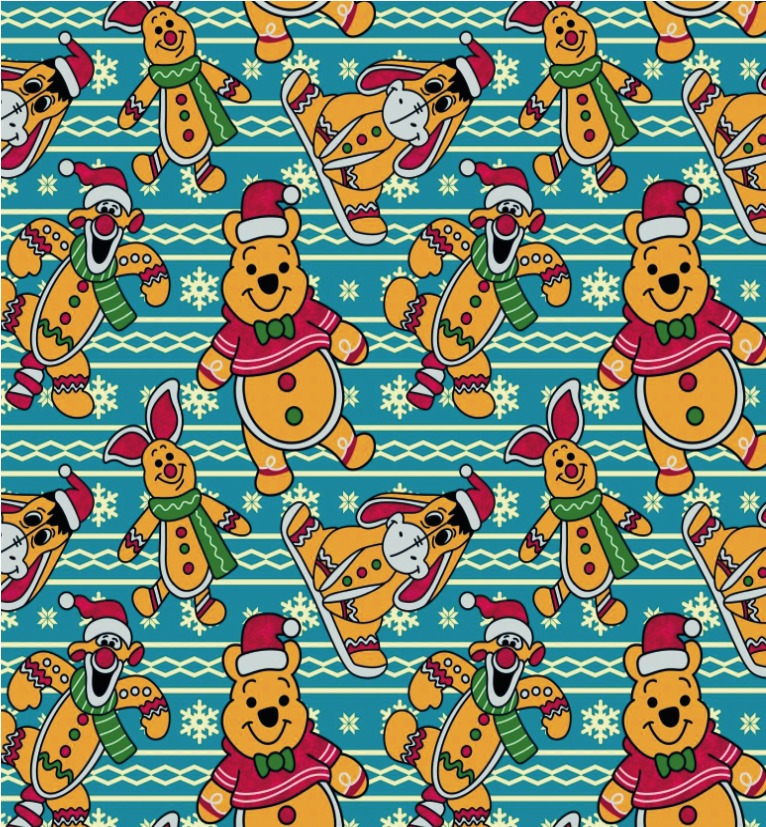 BRUSH ESTAMPADO WINNIE POOH  NAVIDAD