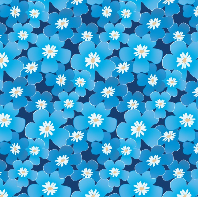 BRUSH ESTAMPADO DOBLE FLOR AZUL