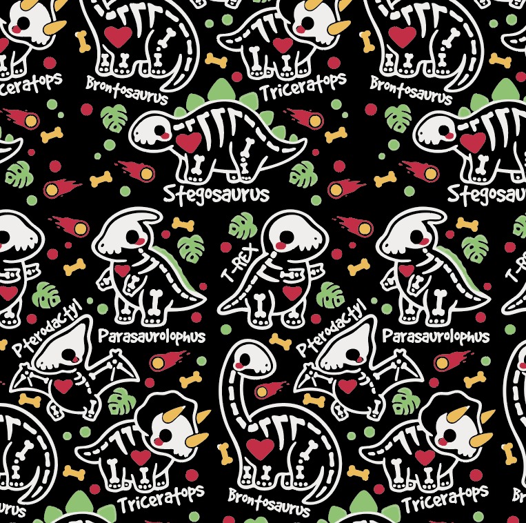 BRUSH ESTAMPADO DINOSAURIOS FOCILES