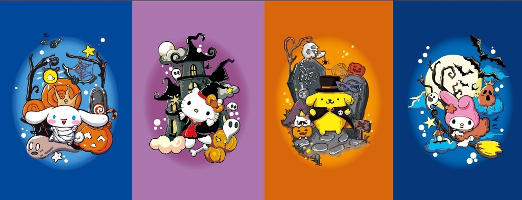 BRUSH ESTAMPADO FRENTES SANRIO HALLOWEN NIÑO