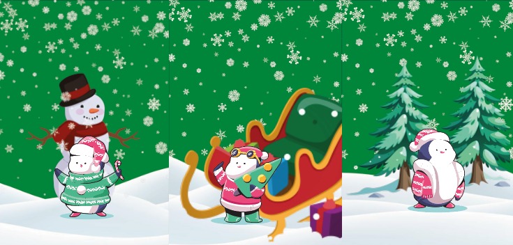 BRUSH ESTAMAPDO FRENTES PINGUINOS NAVIDAD ADULTO