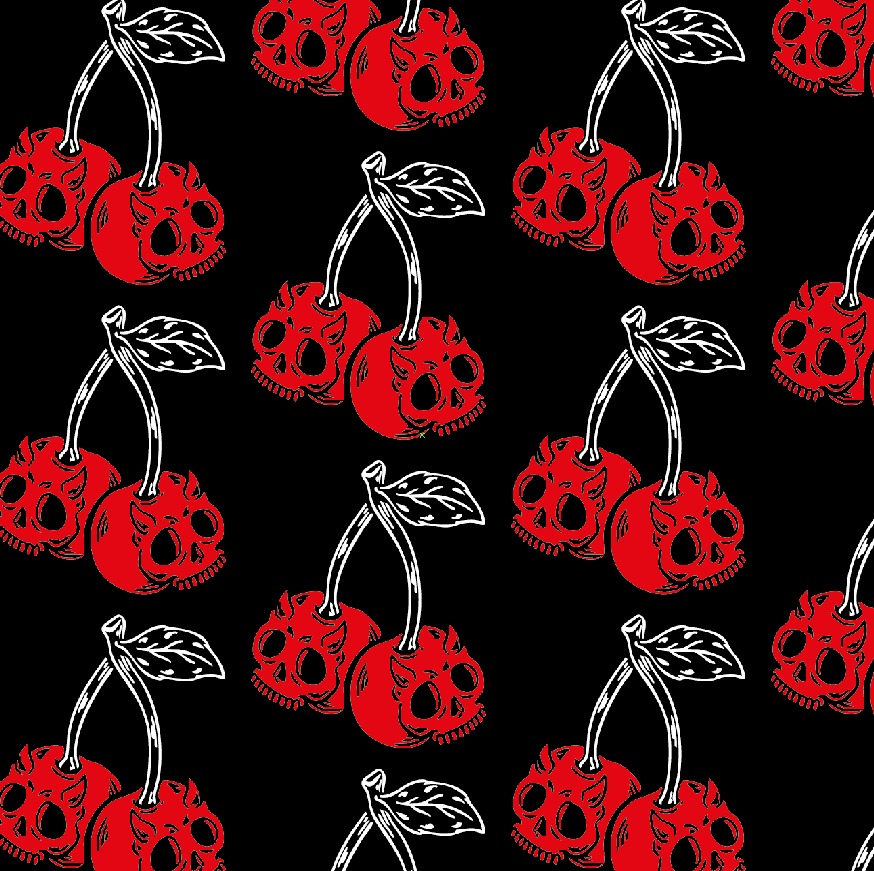 BRUS ESTAMPADO CALABERAS DE CEREZAS