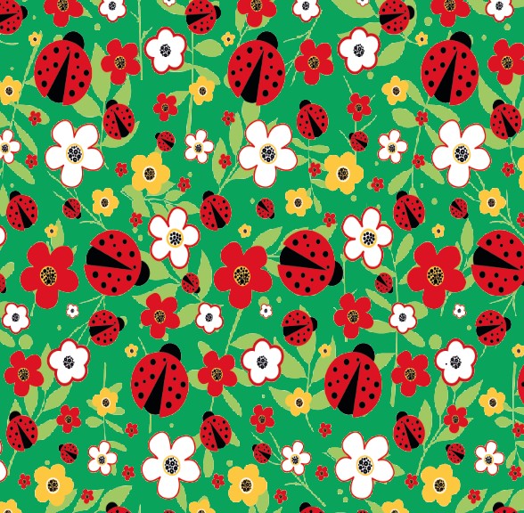 BRUSH ESTAMPADO MARIQUITAS Y FLORES