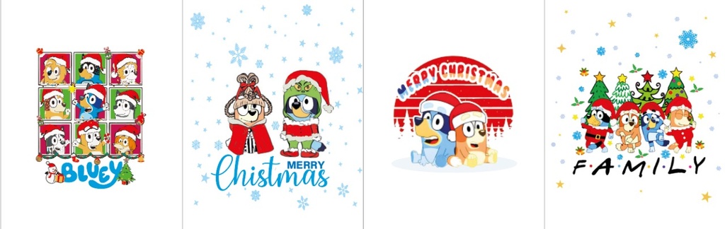 BRUSH ESTAMPADO FRENTE NAVIDAD BLUEY