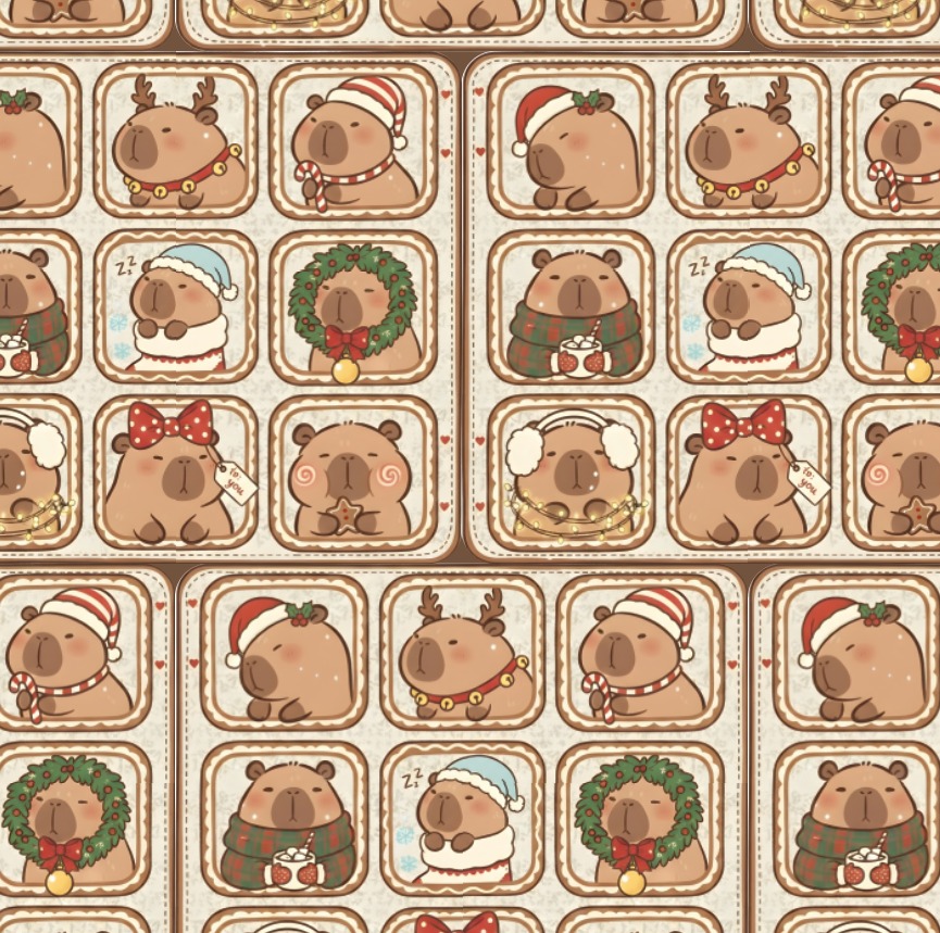 BRUSH CAPIBARA NAVIDAD TRADICIONAL