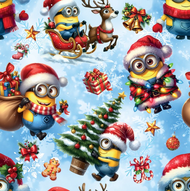 BRUSH ESTAMPADO NAVIDAD MINIONS 2
